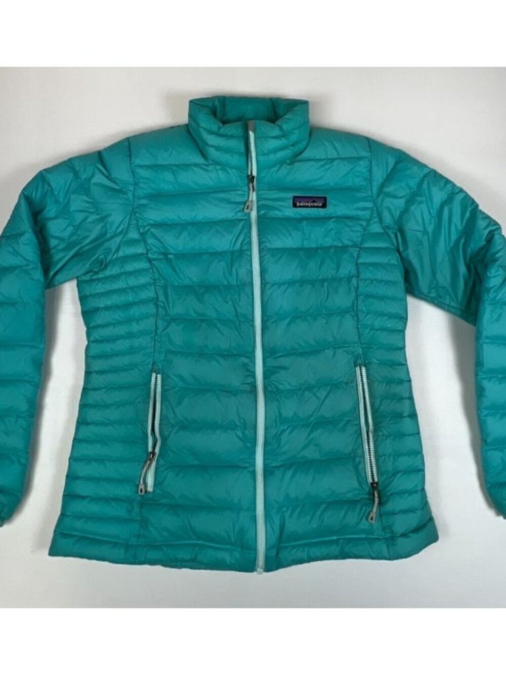 Patagonia Women S Nano Puff Jacket Teal Blue Full Zip Insulated Puffer PrimaLoft